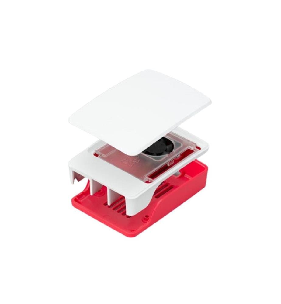 Raspberry Pi - Boîtier SC1159 avec ventilateur Rouge/blanc, Raspberry Pi - 5