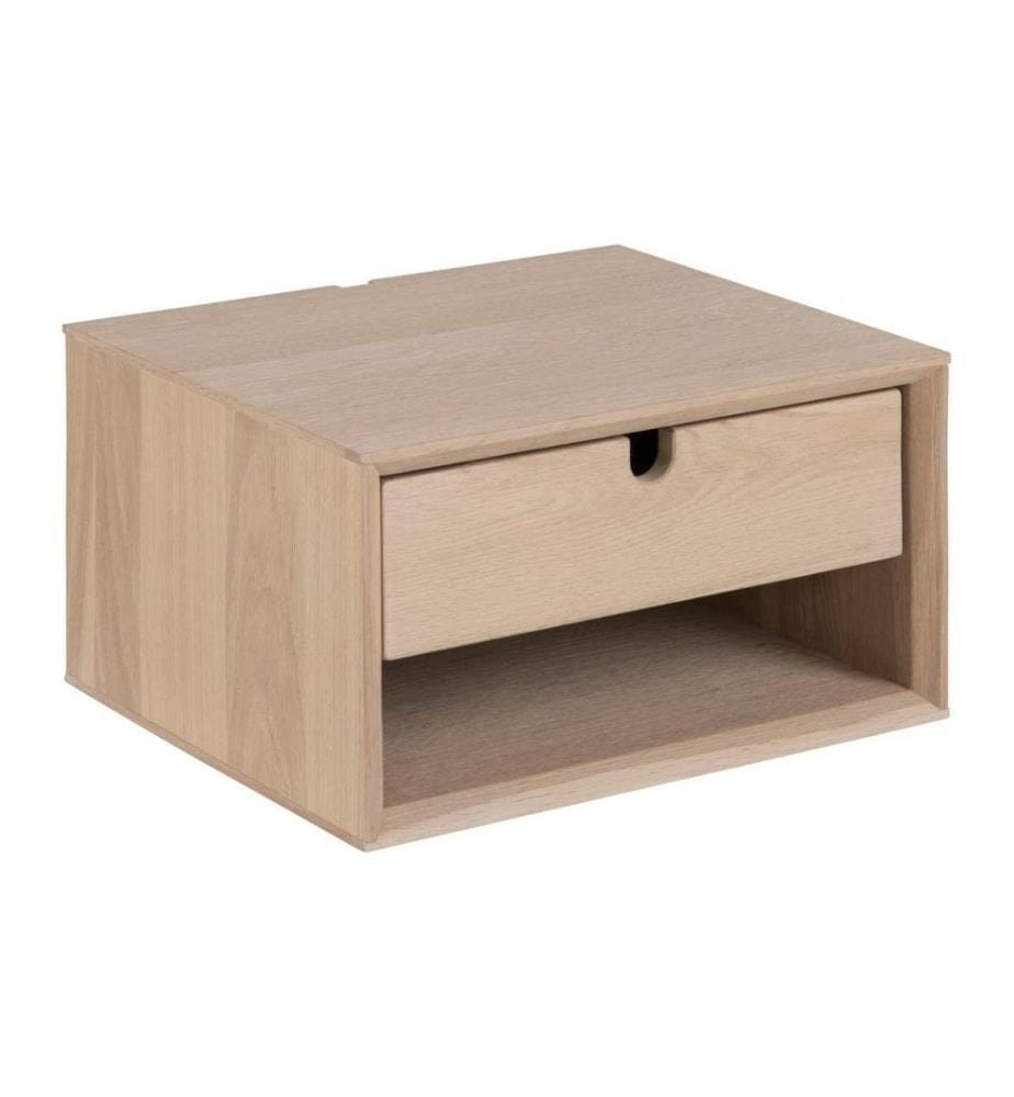 AC Design - Table de nuit Century Marron clair, 37 x 32 x 21 cm