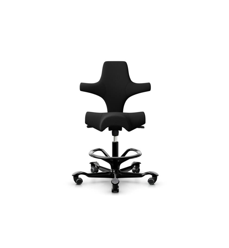 HÅG Chaise de bureau Capisco 8106 avec anneau de pied Noir
