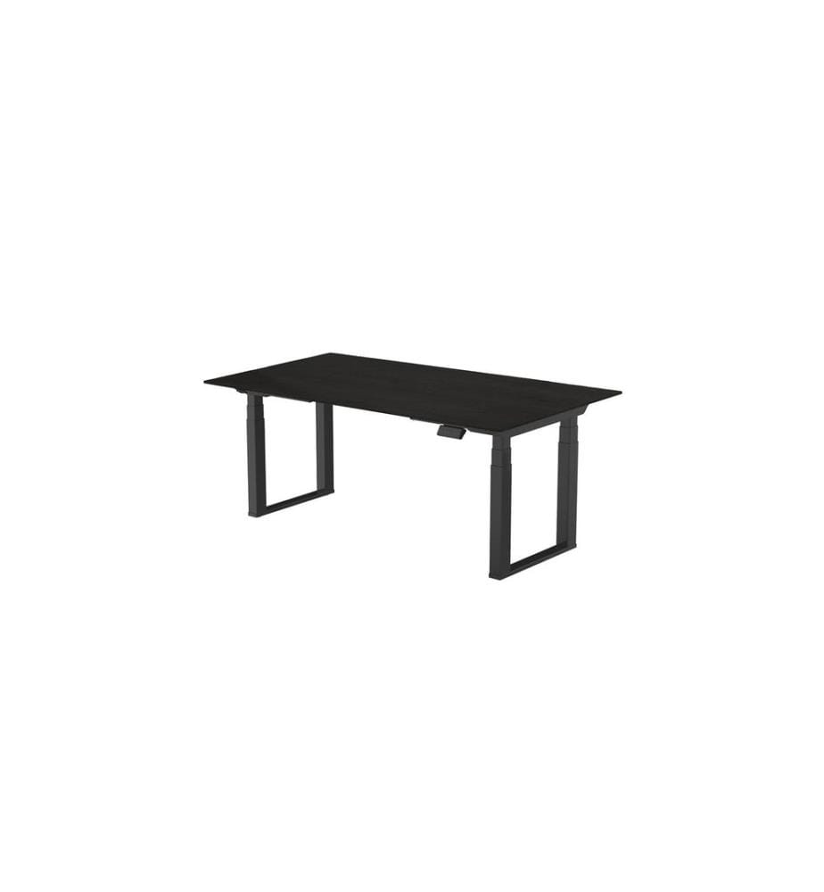 CONTINI - table de bureau réglable en hauteur 1,6 x 0,8 m Noir