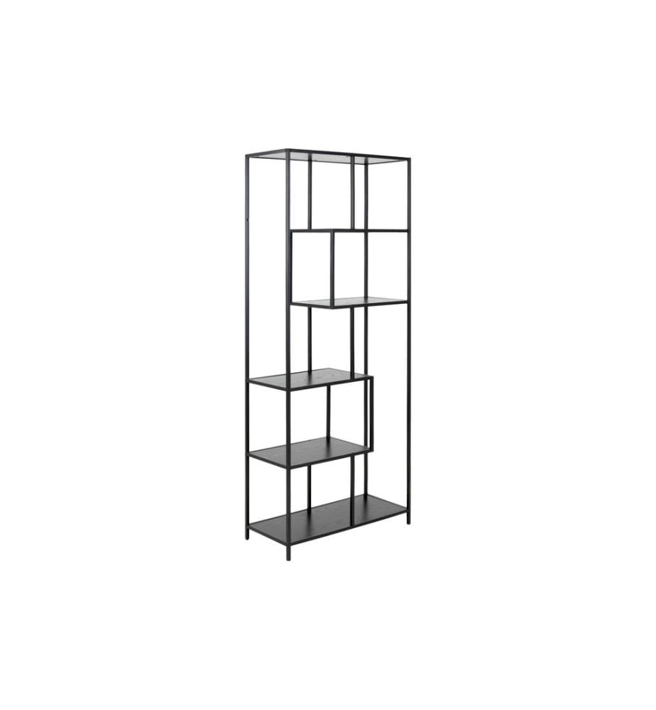 AC Design - Étagère Seaford 77 x 35 x 185 cm, Noir