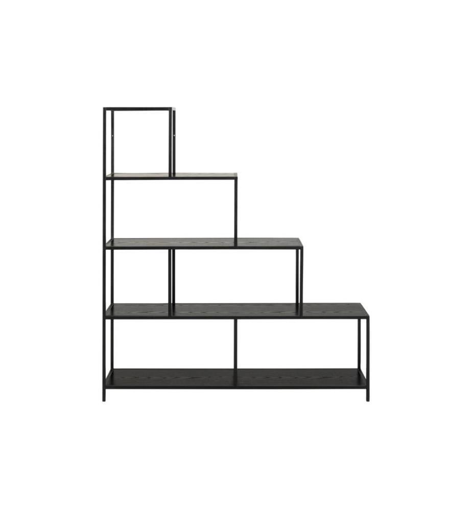 AC Design - Étagère Seaford 135 x 35 x 150 cm, Noir