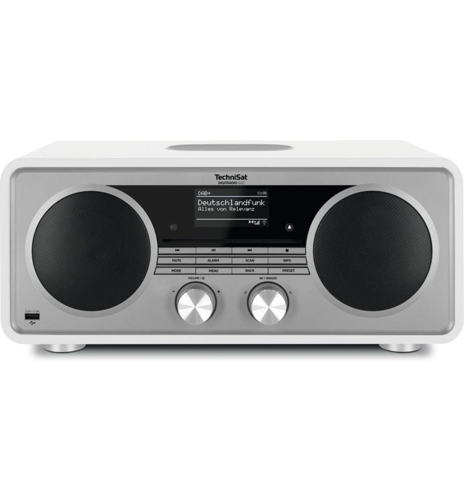 TECHNISAT - Radio DAB+ DigitRadio 602 Argenté/Blanc