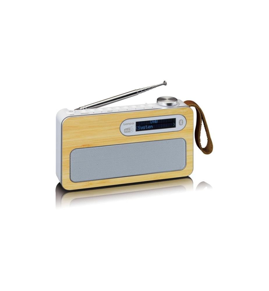 Lenco - Radio DAB+ PDR-040 Bambou/Blanc