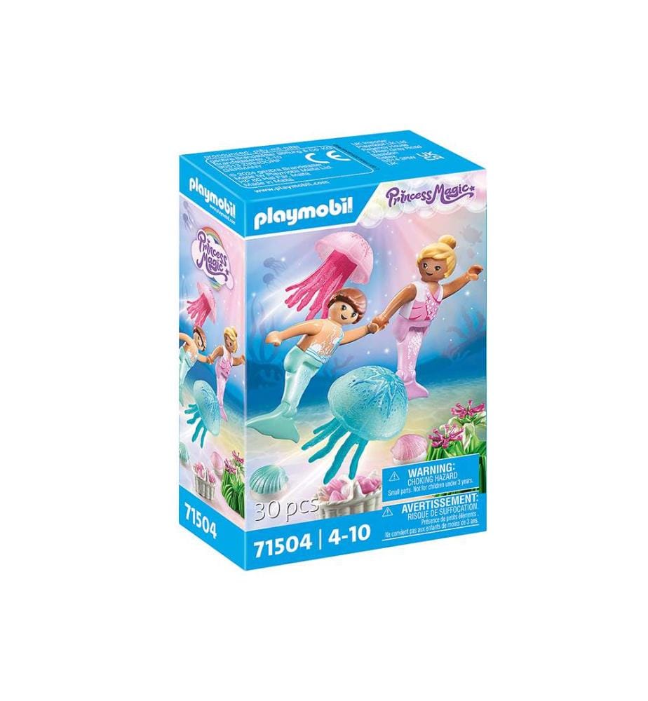 Enfants sirènes avec méduses et coquillages - 71504