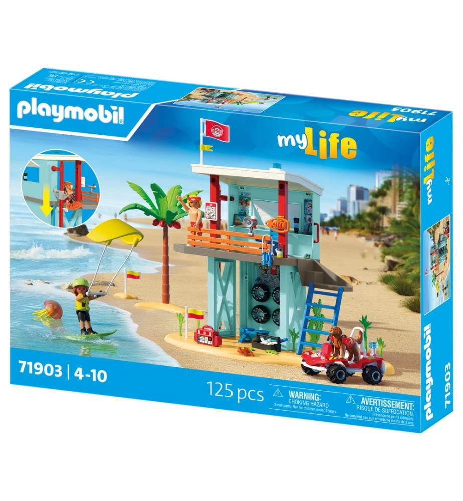 Poste de secours avec voiturette de plage