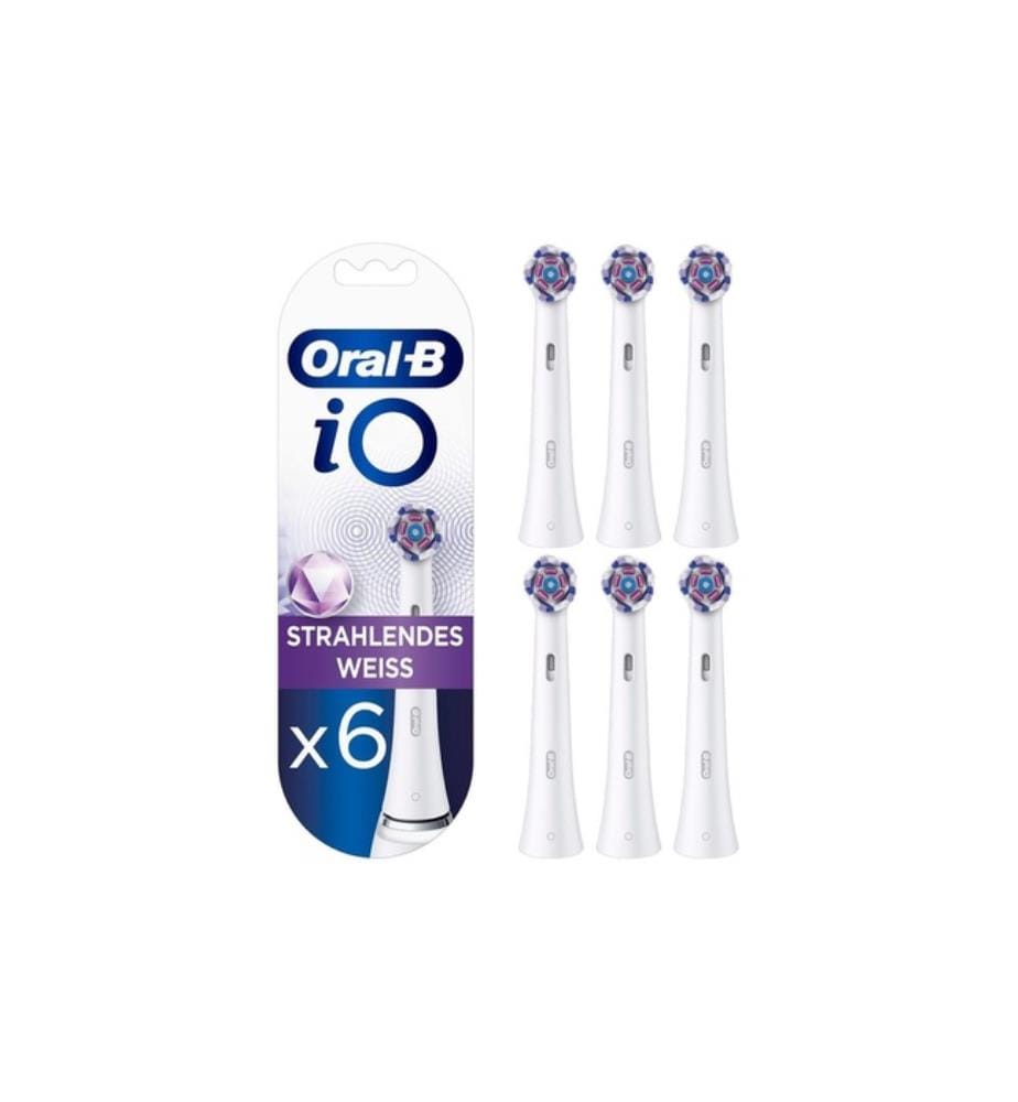 Lot de 6 Têtes de Brosse à Dents iO Radiant - Blanc