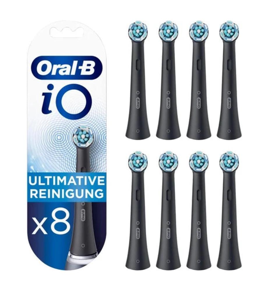Lot de 8 Têtes de Brosse à Dents iO Nettoyage Ultime - Noir
