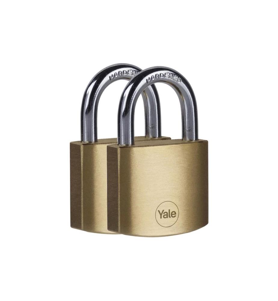YALE - Cadenas Y110B 40/22 Kit de 2 pièces Doré Laiton/Acier