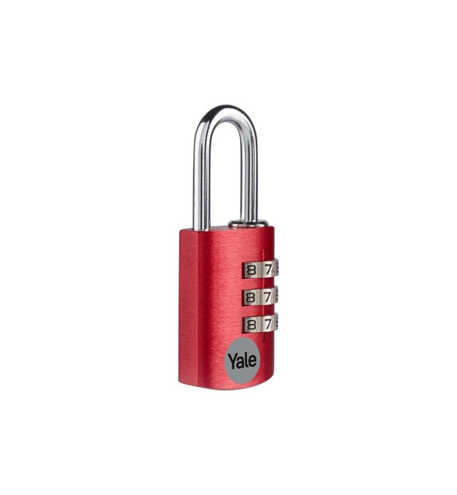 YALE - Serrure à combinaison YE3CB 20/21 Rouge Aluminium/Acier