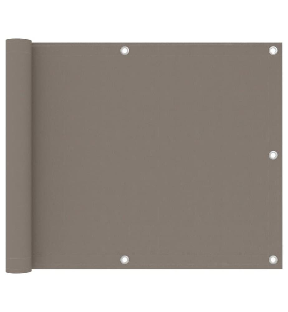Écran de balcon Taupe 75x500 cm Tissu Oxford