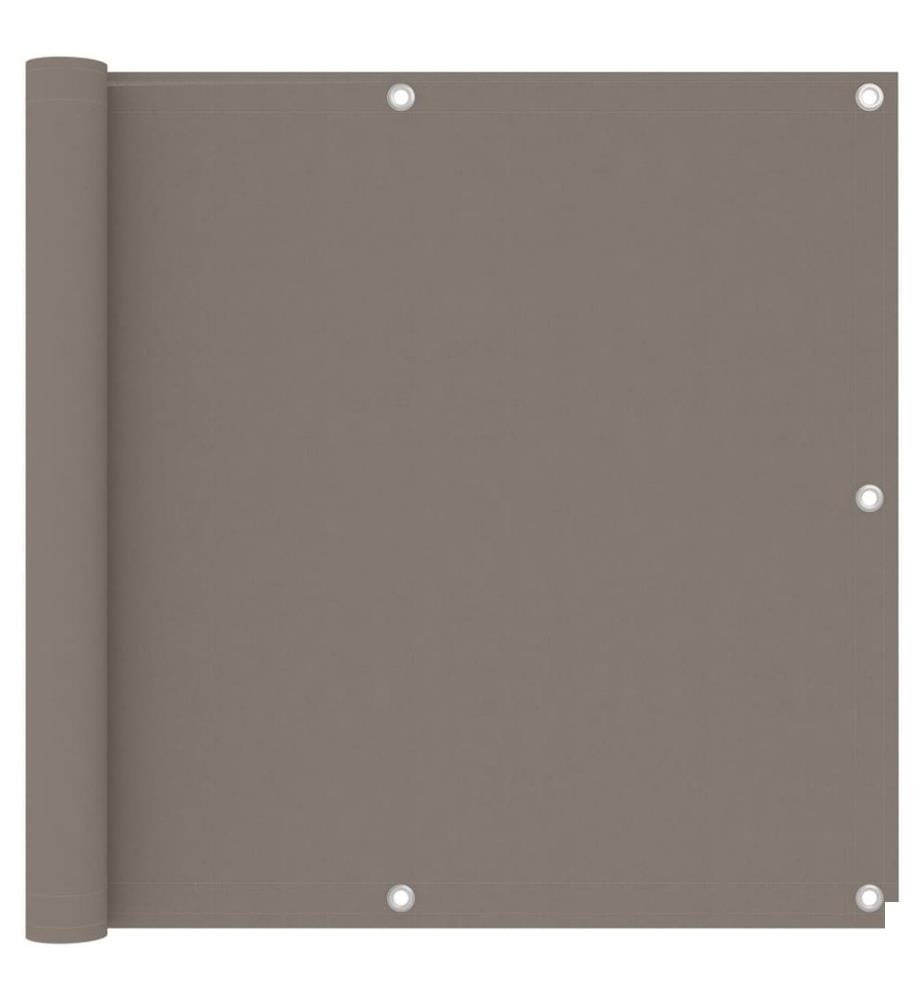 Écran de balcon Taupe 90x400 cm Tissu Oxford
