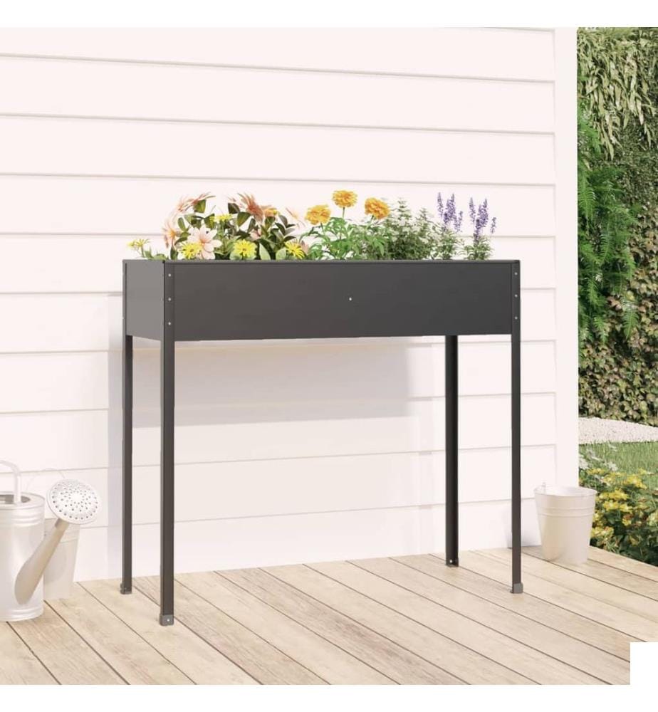 Jardinière Anthracite 100,5x40,5x90 cm Acier galvanisé