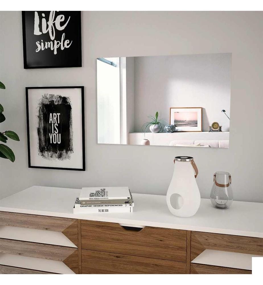 Miroir mural 60 x 40 cm Rectangulaire Verre