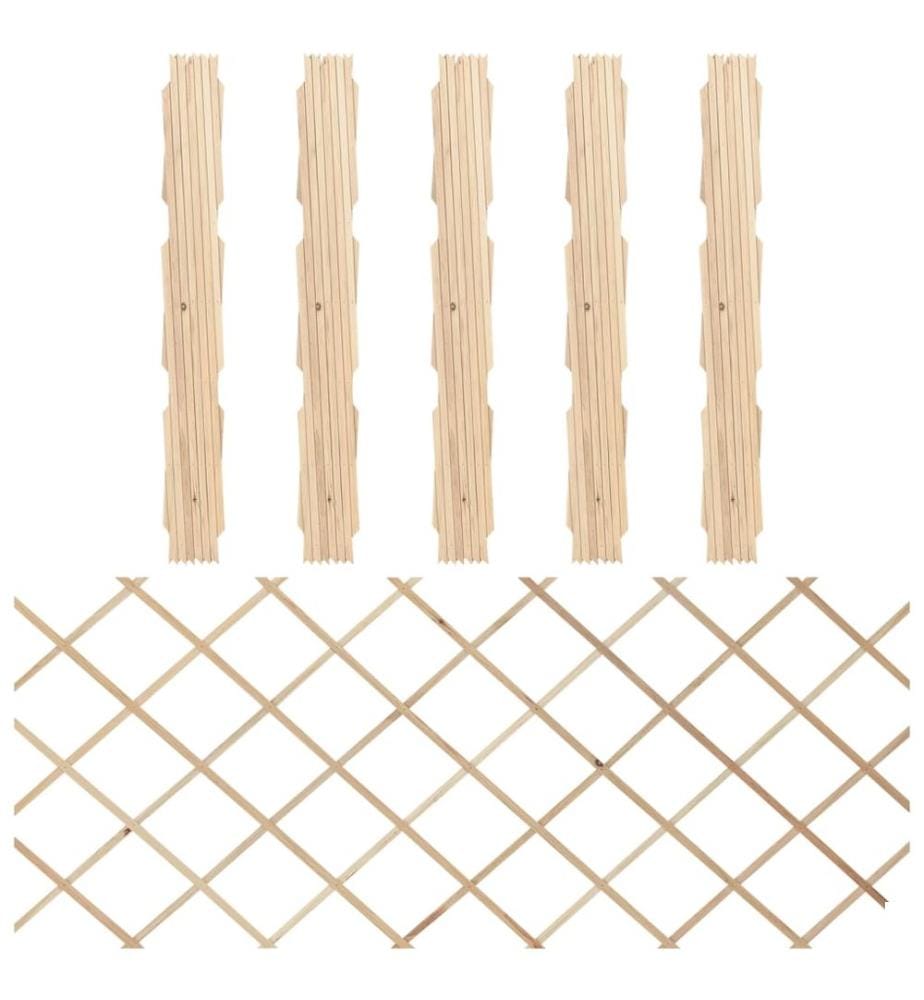 Clôtures en treillis 5 pcs Bois de sapin massif 180x80 cm