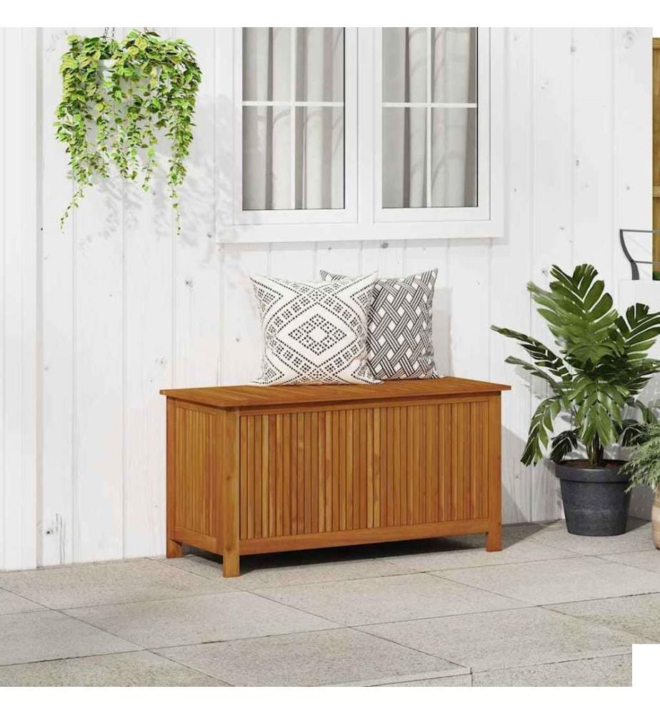 Boîte de rangement de jardin 113x50x58 cm Bois d'acacia solide