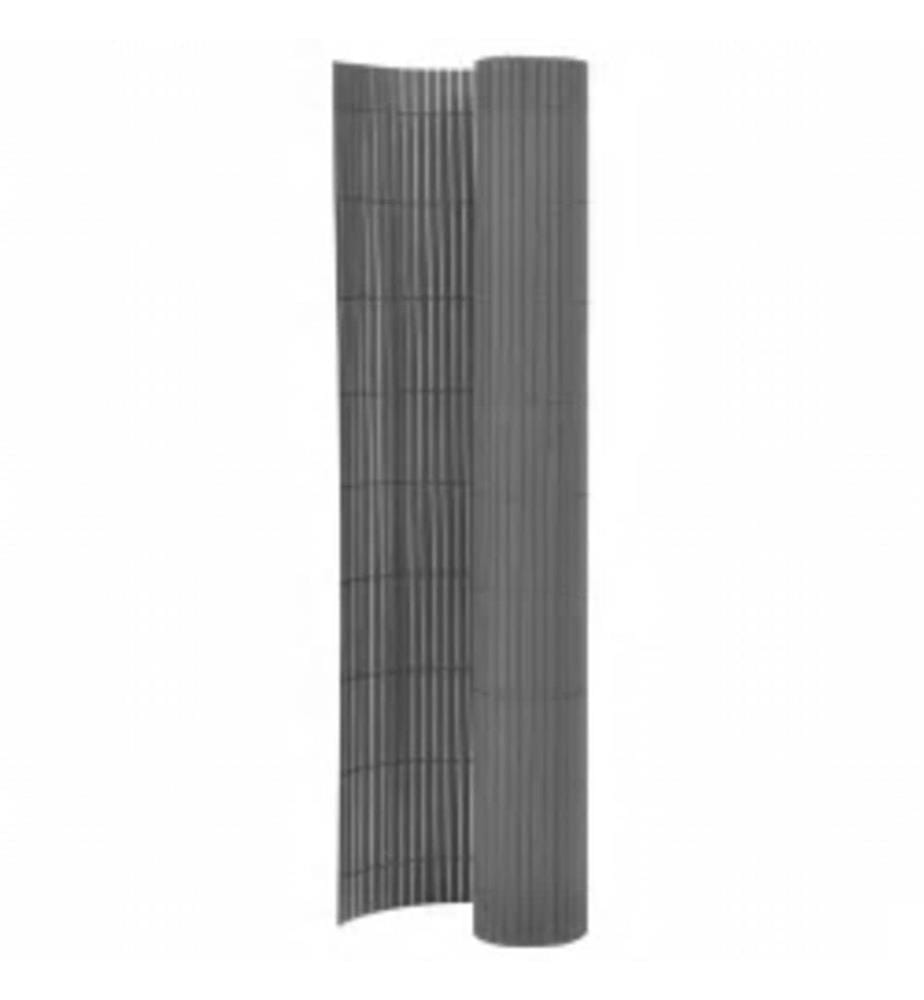 Clôture de jardin double face 110x500 cm Gris
