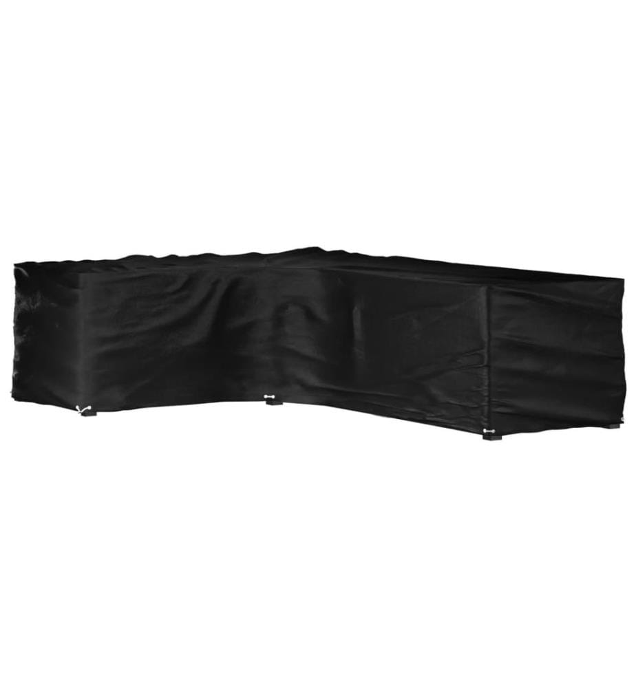 Housse de salon de jardin en forme de L 16 illets 210x260x80cm