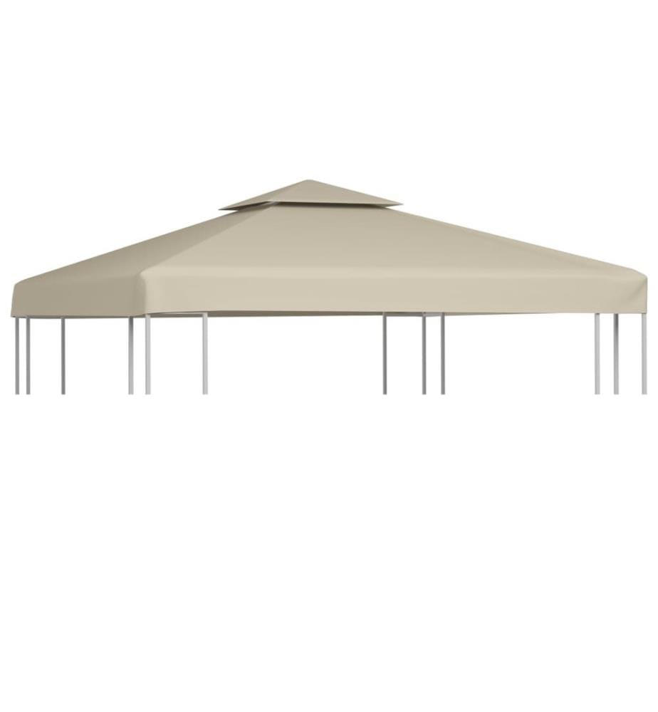 Recouvrement de remplacement d'auvent 310 g/m² Beige 3x3 m