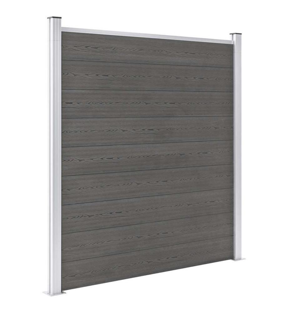 Clôture de jardin WPC 180x186 cm Gris