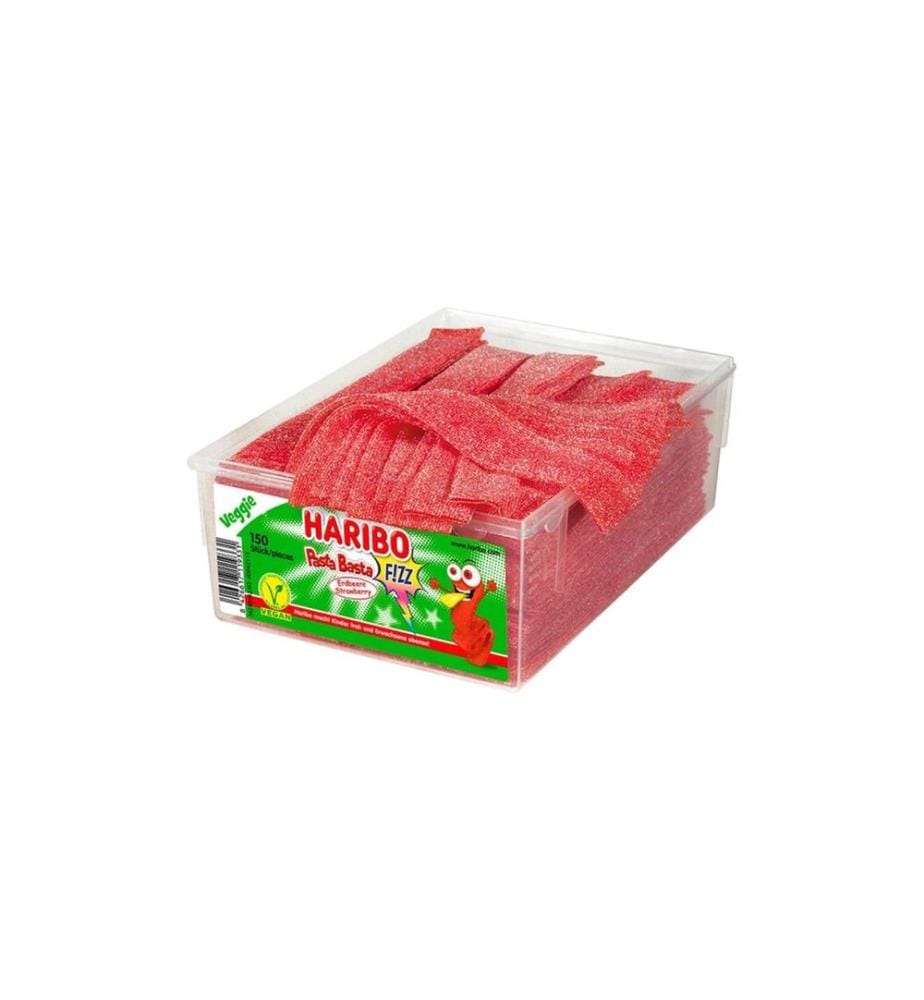 HARIBO - Bonbons gommeux Pasta Basta Fraise Acidulée Boîte 1125 g