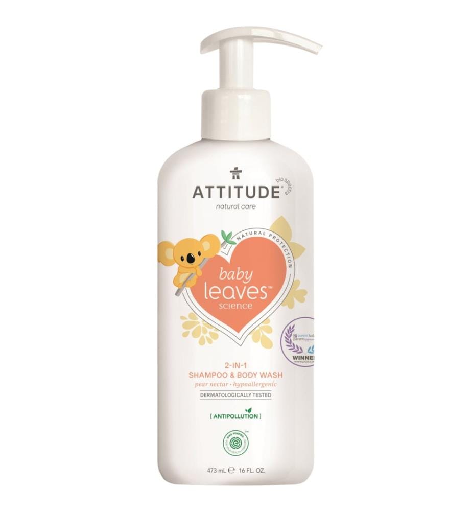 2en1 Shampoing et gel nettoyant nectare de poire BabyLeaves, 473ml