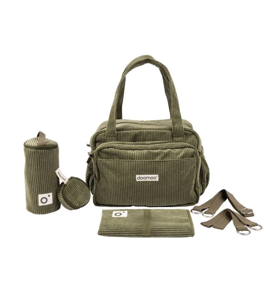Sac à langer Fluffy Corduroy Kaki
