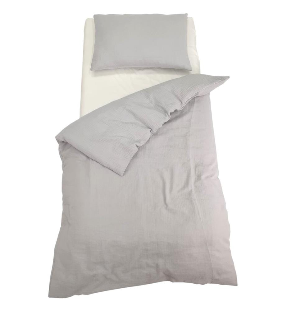 Set de literie coton gris
