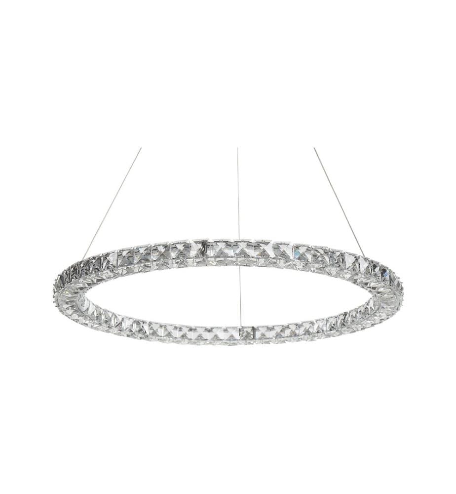 Lampe LED suspendue MAGAT Cristal Argenté