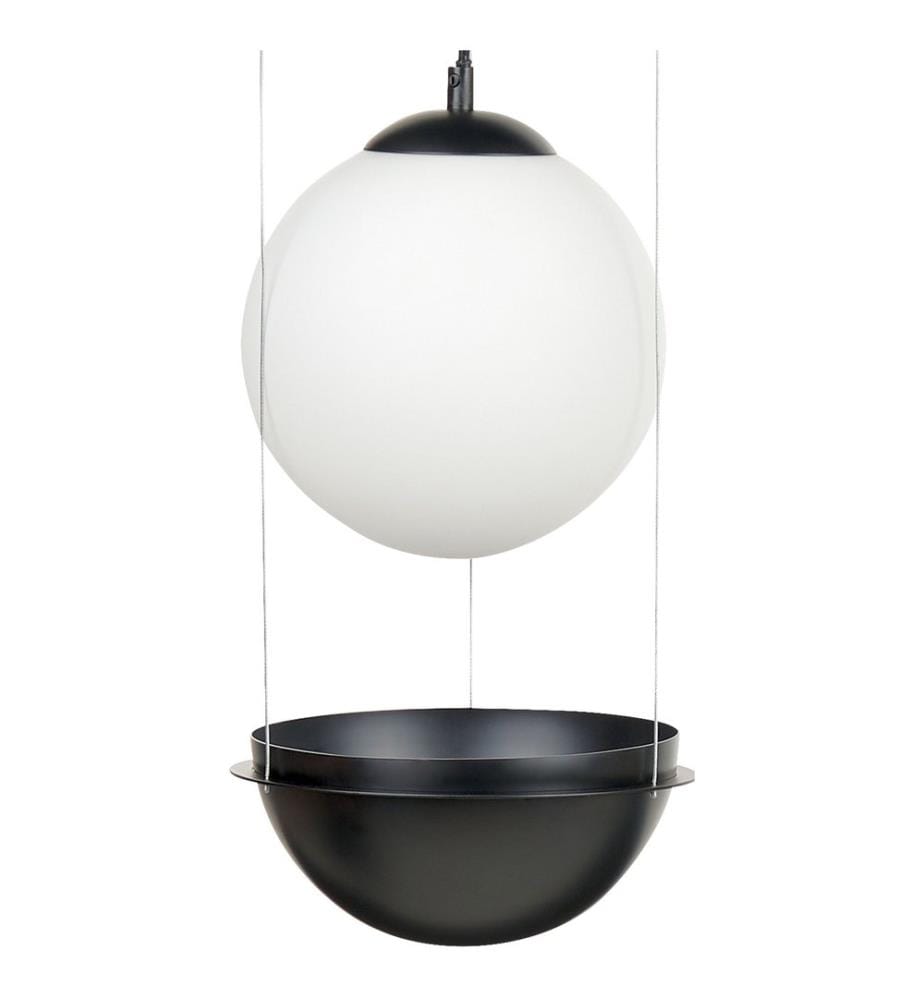 Lampe suspension TOBINS Verre Noir