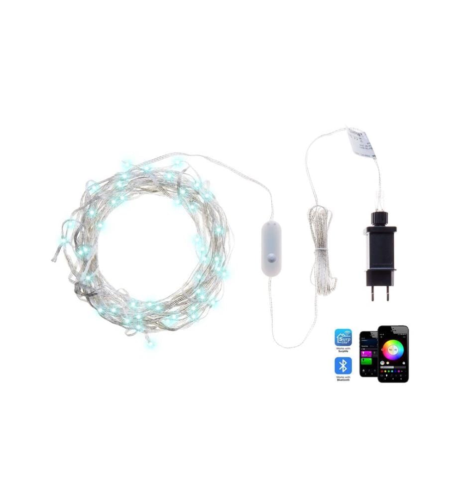 Rideau lumineux LED intelligente avec l'application KULUSUK 150 x 320 cm Multicolore