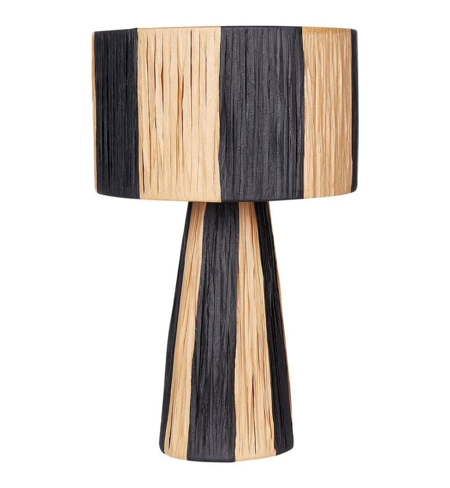 Lampe à poser WELMEL Osier Marron/noir