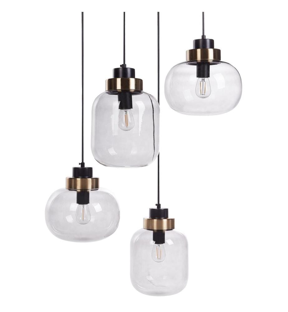 Lampe suspension ZAYANDE Verre Gris clair