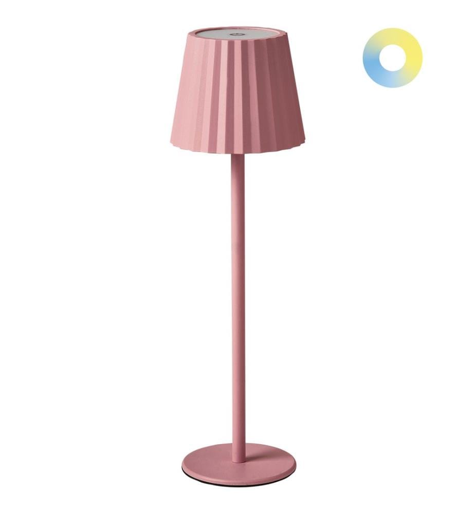 Lampe à poser POMBEIRO Métal Rose pastel