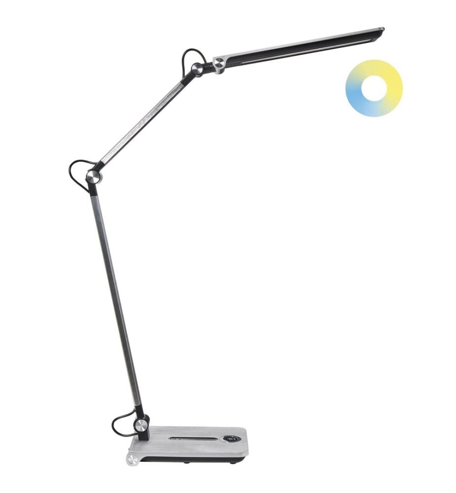 Lampe de bureau LED AQUILA Avec variateur Argenté