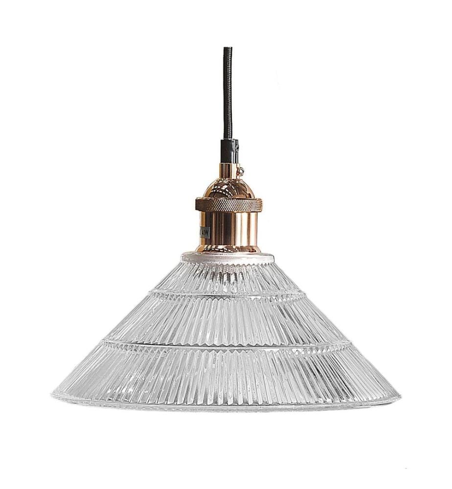 Lampe suspension CURONE Verre Cuivré