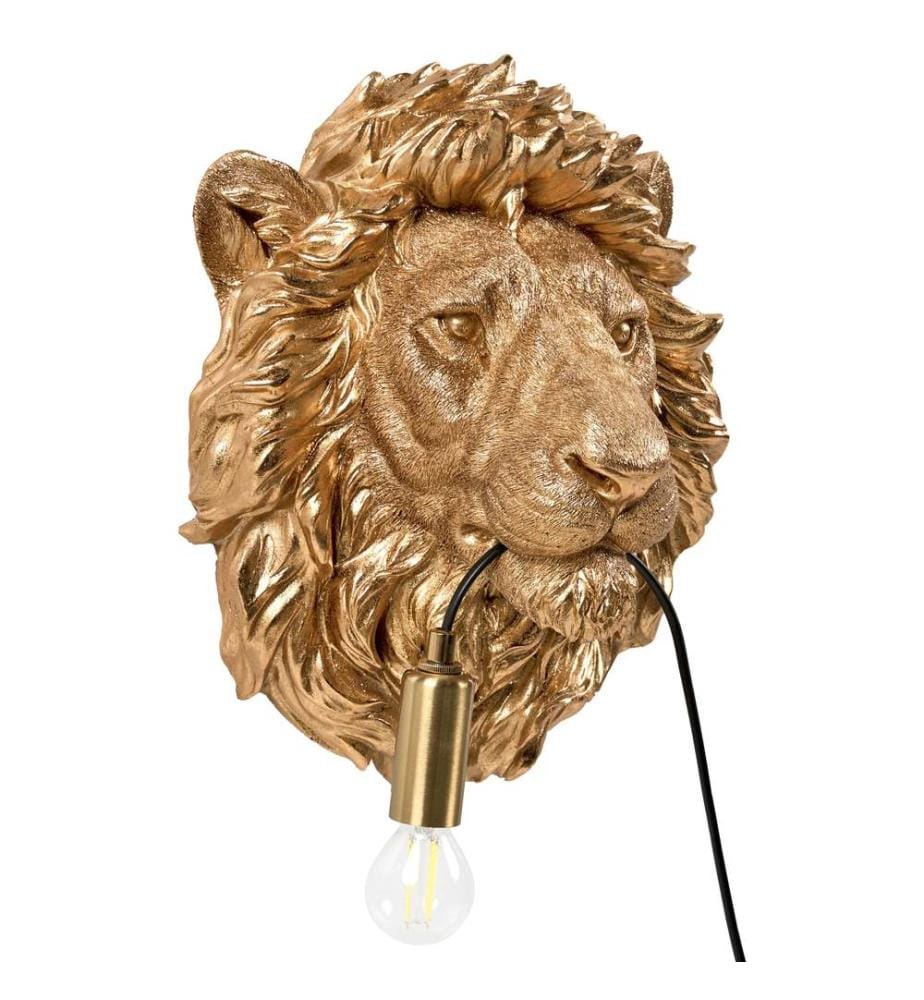 Lampe murale Lion SIMBA Doré