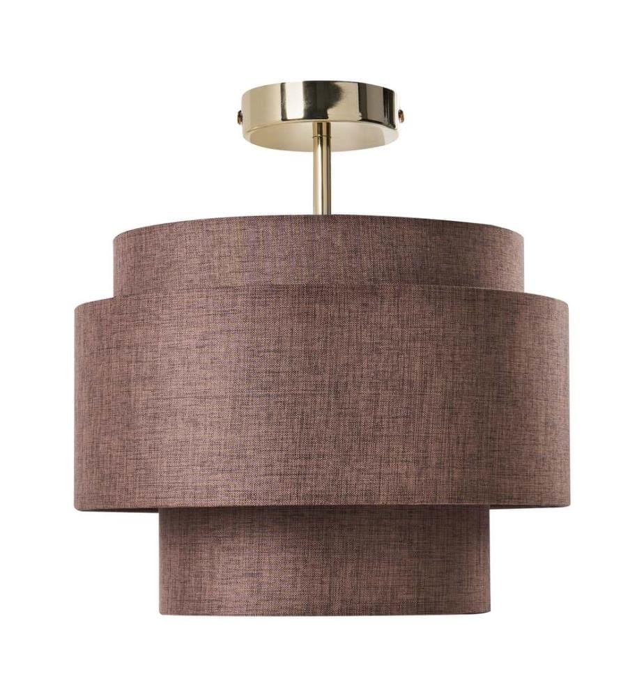 Lampe suspension LUKAGO Lin Marron