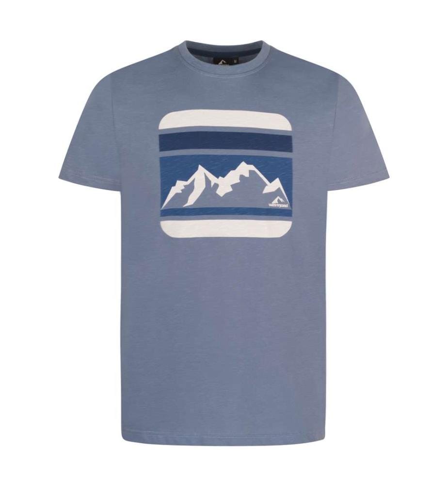 T-Shirt Reykir - Bleu falaise/Gris