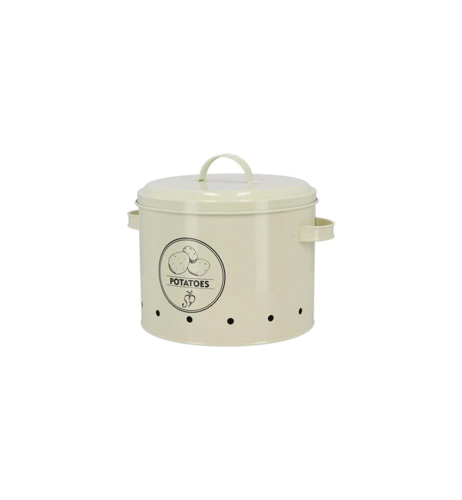 ESSCHERT DESIGN - Boîte à provisions Pommes de terre Crème ronde