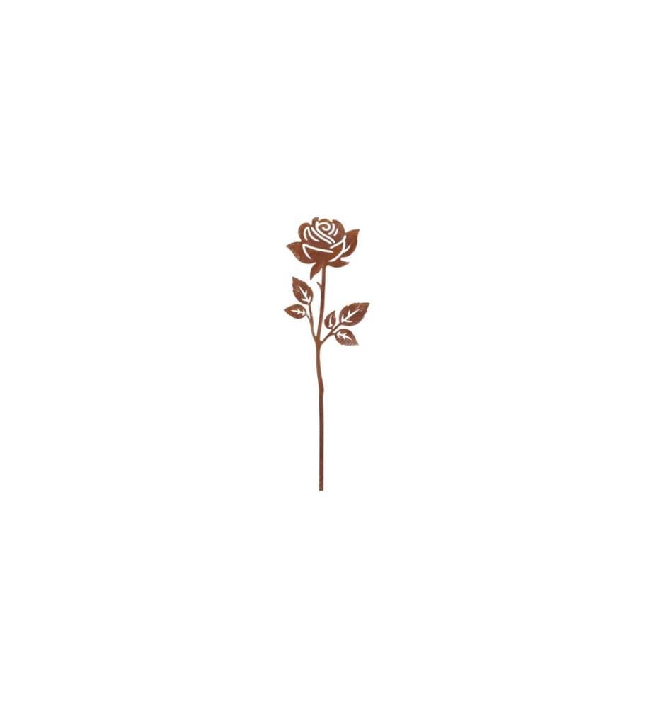 ESSCHERT DESIGN - Figure décorative Rose Aspect rouille acier 37 cm