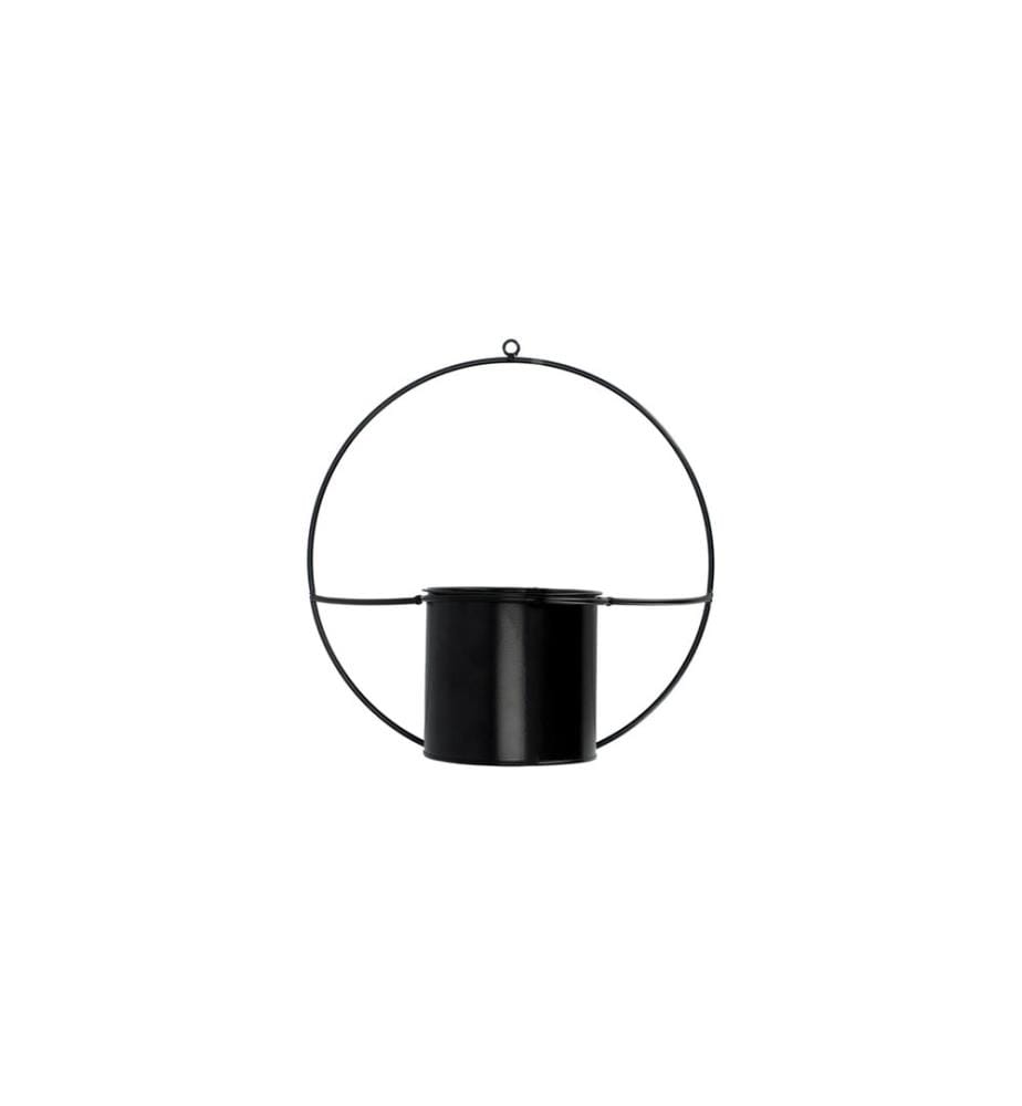 ESSCHERT DESIGN - Planteur mural Pot mural fer rond noir
