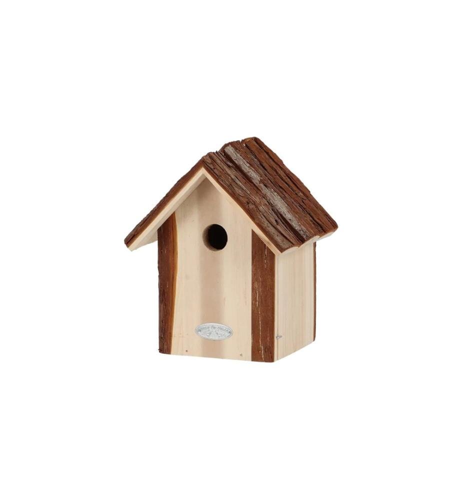 Esschert Design Nichoir Bois de sapin avec toit en écorce
