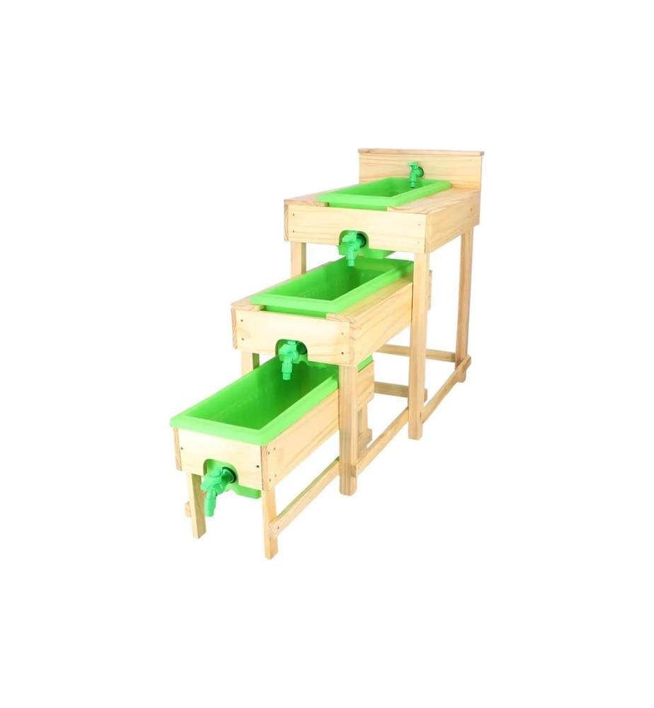 Esschert Design set table à eau en bois, 3 pièces