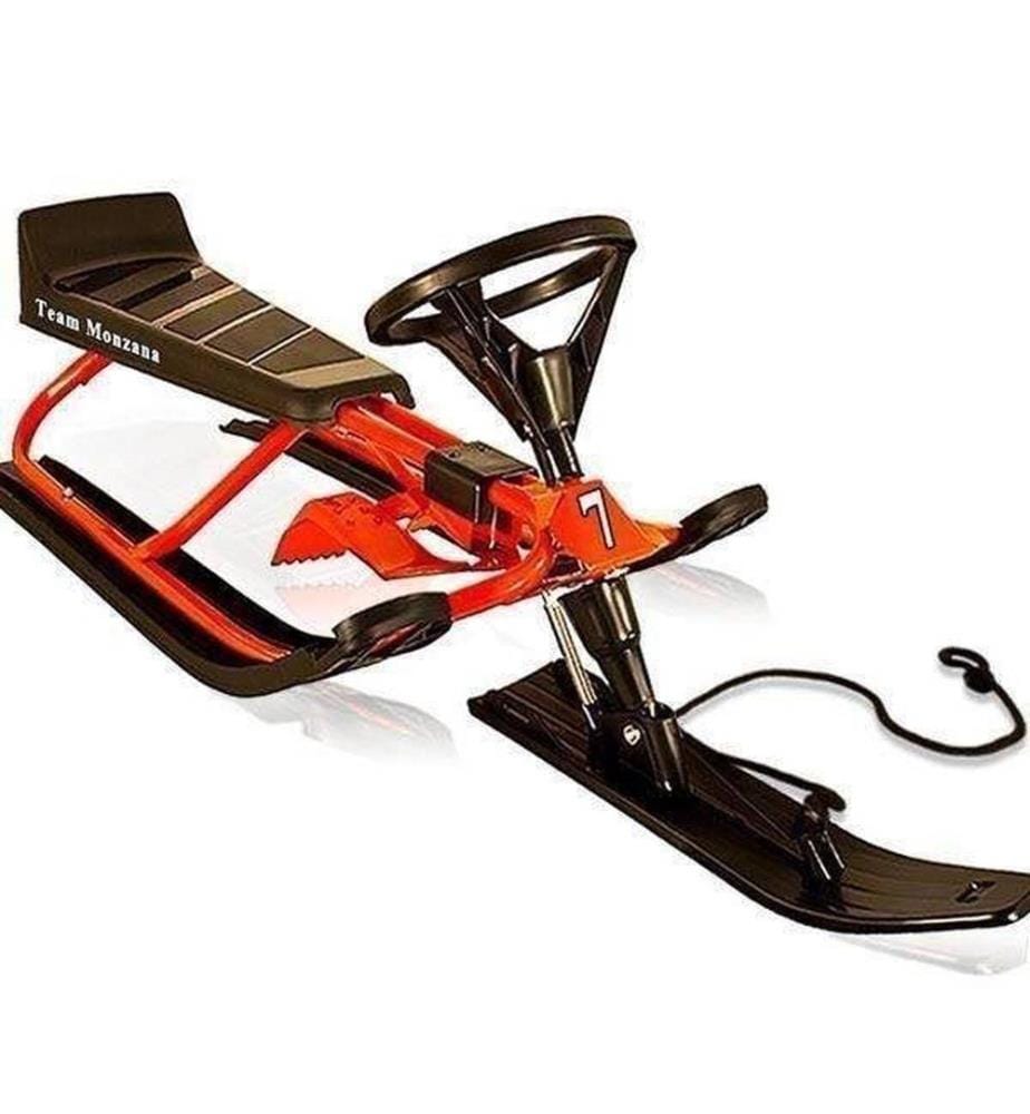 Motoneige luge rouge