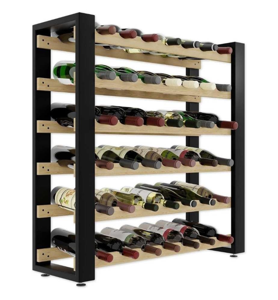 Casier à vin Loft pour 42 bouteilles sur pied en bois massif