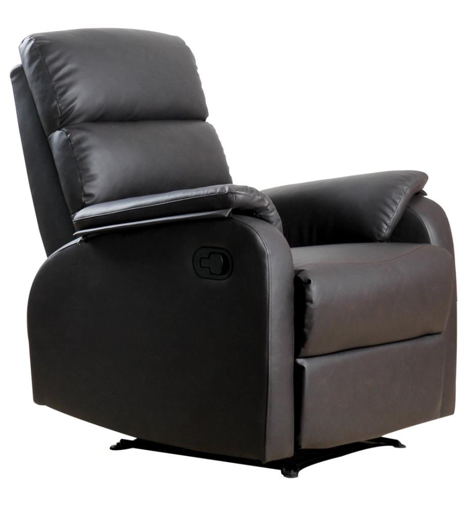 Fauteuil de télévision, fauteuil relax, simili cuir, marron