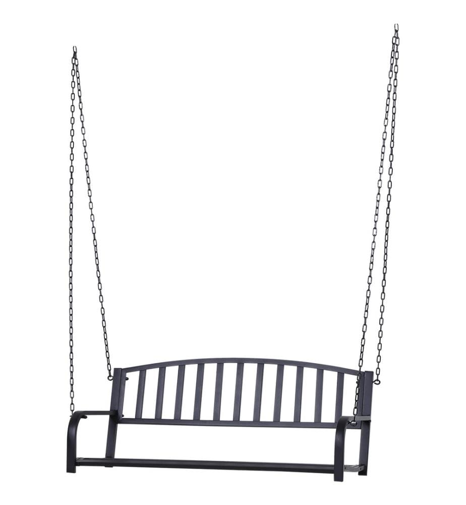 Banc suspendu, balancelle de jardin, banc à bascule 2 places avec chaînes métalliques
