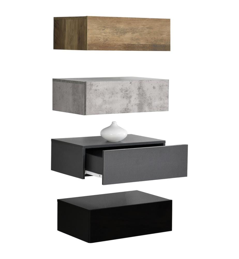 Lot de 4 étagères murales Madison, 46 x 30 x 15 cm, disponibles en quatre couleurs