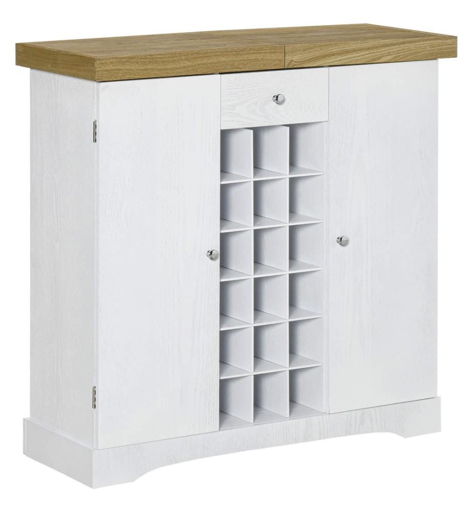 Armoire à vin pour 18 bouteilles, étagère à vin, buffet 140 L x 36 l x 91,5 H cm
